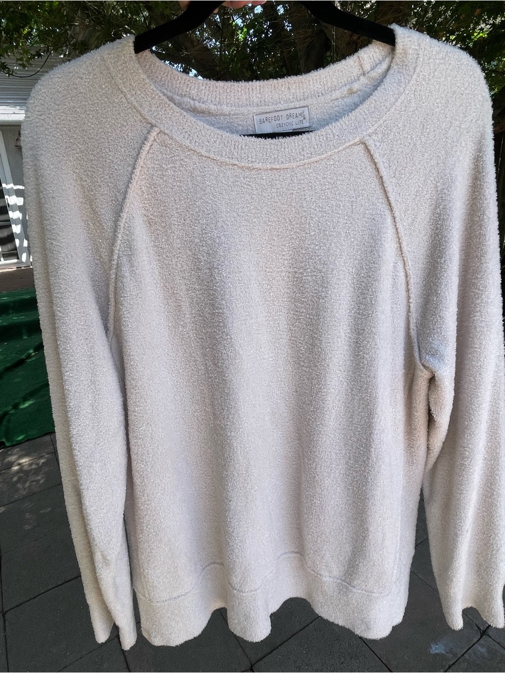 Barefoot Dreams Cream Plush Crewneck Sweatshirt